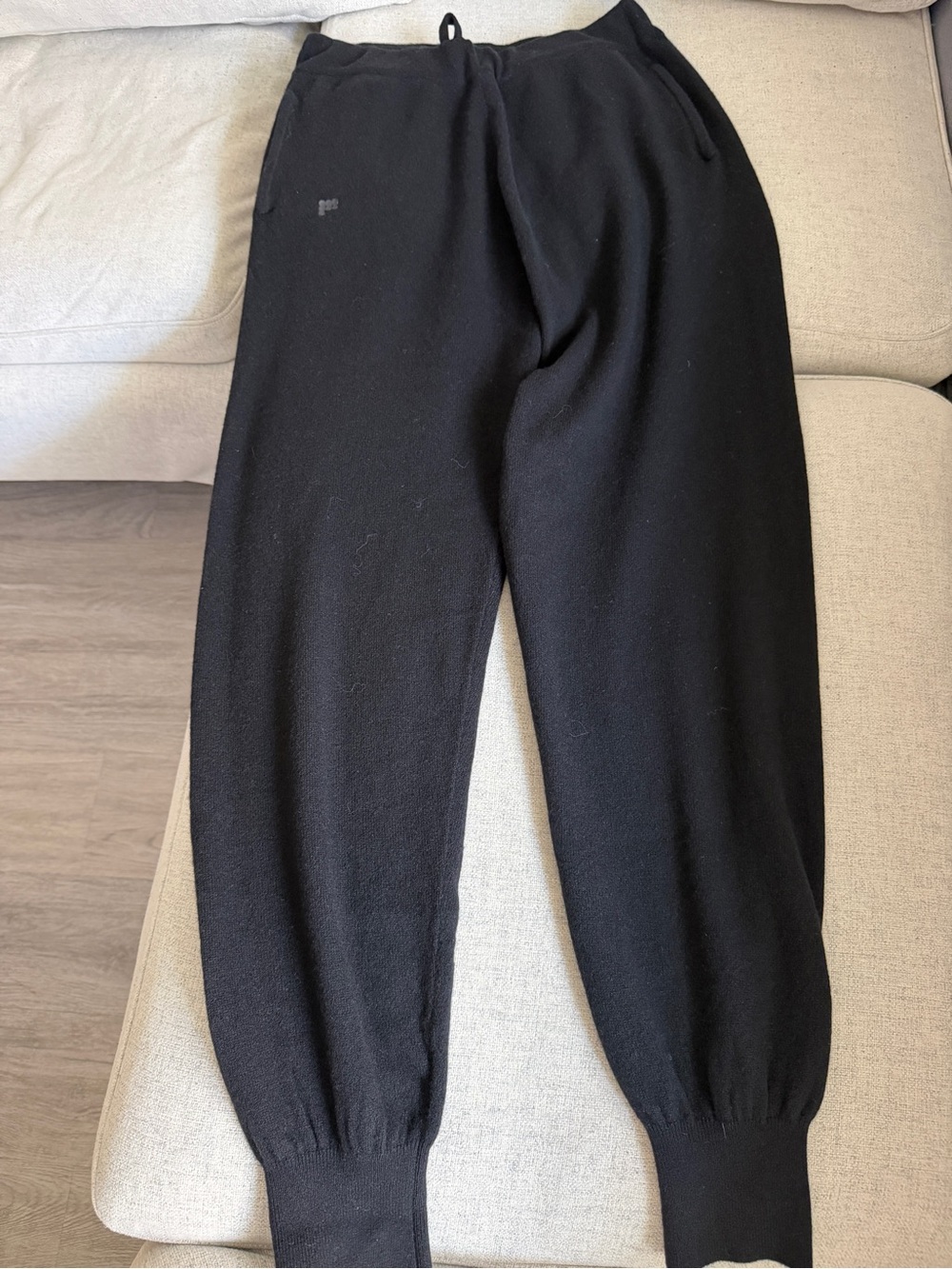 Pangaia Black Cozy Knit Sweatpants